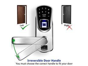 Fingerprint Door Lock A60 Keyless Entry Biometric Door Locks with LeftHandle Smart Front DoorLock with Digital Keypads and Backup Key for Garage Home 304 Stainless Steel Fingerprint Door Lock A60 Keyless Entry Biometric Door Locks with LeftHandle Smart Front DoorLock with Digital Keypads and Backup Key for Garage Home 304 Stainless Steel