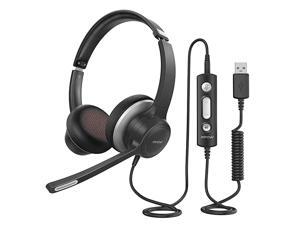 HC6 USB Headset with Microphone Comfortfit Office Computer Headphone OnEar 35mm Jack Call Center Headset for Cell Phone 270 Degree Boom Mic inline Control with Mute for Skype Webinar HC6 USB Headset with Microphone Comfortfit Office Computer Headphone OnEar 35mm Jack Call Center Headset for Cell Phone 270 Degree Boom Mic inline Control with Mute for Skype Webinar