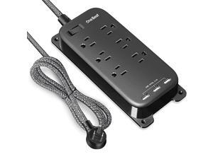 6 Outlets Power Strip with 3 USB (3.1A,15W), Wall Mountable Power Strip Flat Plug with 6Ft Braided Extension Cord, Overload Protection for Travel Desk Office Home Cruise Ship 6 Outlets Power Strip with 3 USB (3.1A,15W), Wall Mountable Power Strip Flat Plug with 6Ft Braided Extension Cord, Overload Protection for Travel Desk Office Home Cruise Ship