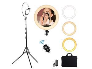 LED Selfie Ring Light with Tripod Stand and Phone Holder for Live Stream Dimmable Makeup Light Ring with Tripod TikTok YouTube Video Photography Compatible for iPhone Android LED Selfie Ring Light with Tripod Stand and Phone Holder for Live Stream Dimmable Makeup Light Ring with Tripod TikTok YouTube Video Photography Compatible for iPhone Android