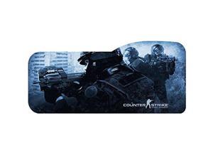 Gaming Mouse Pad Large Curved Mousepad Computer Laptop Keyboard Desk Mat Waterproof Mousepad with Stitched Edges Anti Slip Rubber Base Desk Pad for Gamer School Office Home Csgo Soldier