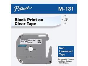 Genuine PTouch M131 Tape 12quot 047quot Standard Ptouch Tape Black on Clear for Indoor Use Water Resistant 262 Feet 8M SinglePack Genuine PTouch M131 Tape 12quot 047quot Standard Ptouch Tape Black on Clear for Indoor Use Water Resistant 262 Feet 8M SinglePack