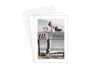 Acid Free, Pack of 10 5x7 White Picture Mats Mattes with White Core Bevel Cut for 4x6 Photo + Backing + Bags Acid Free, Pack of 10 5x7 White Picture Mats Mattes with White Core Bevel Cut for 4x6 Photo + Backing + Bags