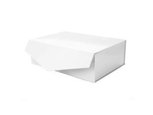 Gift Box 14x95x45 Inches Large Gift Box with Lid Bridesmaid Proposal Box Sturdy Storage Box Collapsible Gift Box with Magnetic Closure Glossy White