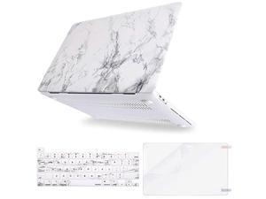 MacBook Pro 16 inch Case 2020 2019 Release A2141 with Touch Bar Touch ID Plastic Pattern Hard Shell Case Keyboard Cover Screen Protector Compatible with MacBook Pro 16 White Marble