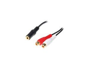 10x Audio 3.5mm Mini Plug to 2 RCA Female Audio Stereo Adapter 6 Inches Lot 