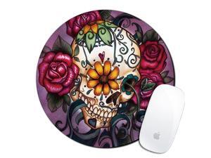 Flower Skull Custom Mouse Pad Gaming Mat Keyboard Pad Waterproof Material NonSlip Personalized Round Mouse pad 78x78x008Inch Flower Skull Custom Mouse Pad Gaming Mat Keyboard Pad Waterproof Material NonSlip Personalized Round Mouse pad 78x78x008Inch