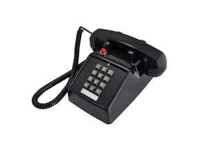 Telephones Land Line Corded Old School Phone Single Desk Hearing Impaired Landline Telephones for Seniors Old Fashion Phones for Home amp Hotel Wired Telefono Antiguo Extra Loud Ring Black