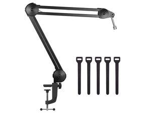 Microphone Arm Stand Heavy Duty Mic Arm Microphone Stand Suspension Scissor Boom Stands with Mic Clip and Cable Ties for Blue Yeti Snowball and Blue Yeti NanoSmall