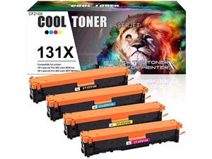 Compatible Toner Cartridge Replacement for HP 131A CF210A 131X CF210X Laserjet Pro 200 Color MFP M276nw M276n M251nw M251n M251 M276 CF211A CF212A CF213A Black Cyan Yellow Magenta 4Pack