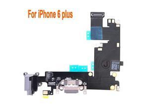 OEM Charging Port Dock Connector Flex Cable wMicrophone + Headphone Audio Jack Port Ribbon Replacement Part Compatible for iPhone 6 Plus All Carriers BlackSpace Gray OEM Charging Port Dock Connector Flex Cable wMicrophone + Headphone Audio Jack Port Ribbon Replacement Part Compatible for iPhone 6 Plus All Carriers BlackSpace Gray