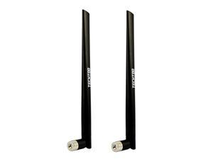 WiFi Antenna Dual Band 7dBi 2.4GHz/5.8GHz with RP-SMA Connector for Wireless Network Router USB Adapter PCI Card IP Camera DJI Phantom Wireless Range Extender FPV UAV Drone (Black 2-Pack)