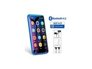 MP3 Player with Bluetooth 40 Full Touchscreen Mp4 Mp3 Player with Speaker 8GB Portable HiFi Sound Mp3 Music Player with FM Radio Voice Recorder EBook Supports up to 128GB TF Card Blue