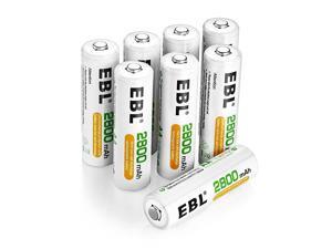Pack of 8 AA Batteries 2800mAh High Capacity Precharged NiMH AA Rechargeable Batteries Pack of 8 AA Batteries 2800mAh High Capacity Precharged NiMH AA Rechargeable Batteries