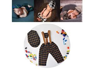 Newborn Boy Photo Outfit Baby Photography Outfits Boy Crochet Hat Pant Set Prop Photoshoot