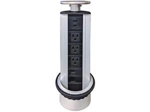 Tabletop Power Data Center 3 Power 2CAT6 + 2 USB Charging Ports