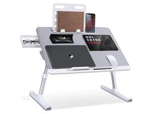 Laptop Bed Tray Desk Adjustable Laptop Stand for Bed Foldable Laptop Table with Storage Drawer for Eating Working Writing Gaming Drawing Gray XLarge Laptop Bed Tray Desk Adjustable Laptop Stand for Bed Foldable Laptop Table with Storage Drawer for Eating Working Writing Gaming Drawing Gray XLarge