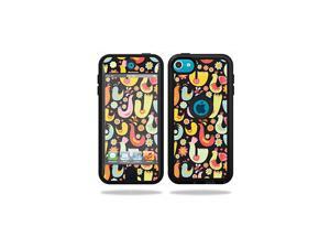 Skin Compatible with OtterBox Defender Apple iPod Touch 5G 5th Generation Case wrap Sticker Skins Black Birdie