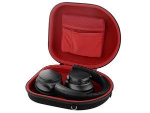 Headphone Case for Anker Soundcore Life Q20 Hybrid Active Noise Cancelling Headphones with Space for Cable and Accessories Life Q20 Hard Carrying Travel Bag Exterior BlackRed