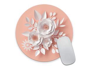 Round Mouse Pad Custom Paper Flowers Circular Mouse Pads for Computers Round Mouse Pad Custom Paper Flowers Circular Mouse Pads for Computers