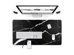 Size Mouse Pad Office Mousepad Large Decorative Mouse Pads XLarge Gaming Mouse Mat Rubber Base Stiched Edges XXL XXXL Gamepad for PC Laptop Computer Simple Design Marble HD Print 01Black