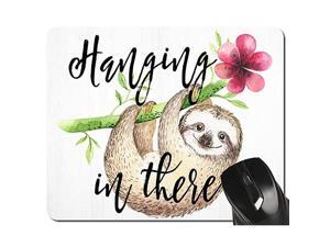 Lovely Sloth Mouse Pad Hanging in There Green and Pink Floral Watercolor Mousepad 95 X 79 Inch 240mmX200mmX3mm Lovely Sloth Mouse Pad Hanging in There Green and Pink Floral Watercolor Mousepad 95 X 79 Inch 240mmX200mmX3mm