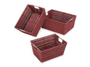 Rattique Storage Baskets - Red (3 Piece Set)