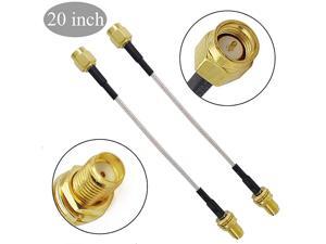 Extension Cable Pigtail Male to Female WiFi Antenna Cable RF RG316 Coaxial Coax Jumper FPV Antenna Wire 20 inches 2 Pcs Extension Cable Pigtail Male to Female WiFi Antenna Cable RF RG316 Coaxial Coax Jumper FPV Antenna Wire 20 inches 2 Pcs
