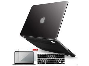 MacBook Pro 15 Inch Case 2015 2014 2013 2012 A1398 Hard Shell Case with Keyboard Cover Screen Protector for Old Version Apple Mac Pro Retina 15 Black R15BK+2