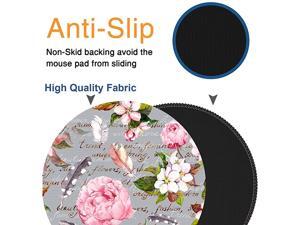 Round Mouse Pad NonSlip Rubber Base Mouse Pads Cute Mat Size 79 x 79inch Comfortable Office and Home Gaming Mouse Pad for Computer Desktops PC Laptop Pink Grey Flower Round Mouse Pad NonSlip Rubber Base Mouse Pads Cute Mat Size 79 x 79inch Comfortable Office and Home Gaming Mouse Pad for Computer Desktops PC Laptop Pink Grey Flower