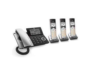 CL84307 Dect 60 Expandable CordedCordless Phone with Smart Call Blocker SilverBlack with 3 Handsets CL84307 Dect 60 Expandable CordedCordless Phone with Smart Call Blocker SilverBlack with 3 Handsets