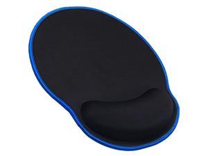 Mouse Pad with Wrist Rest Support Stitched Edges Durable Ergonomic Gaming Mousepad Black with Blue Edges Mouse Pad with Wrist Rest Support Stitched Edges Durable Ergonomic Gaming Mousepad Black with Blue Edges