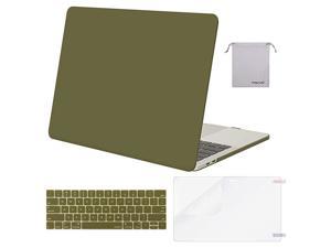 Compatible with MacBook Pro 13 inch Case 2016-2020 Release A2338 M1 A2289 A2251 A2159 A1989 A1706 A1708, Plastic Hard Shell Case&Keyboard Cover Skin&Screen Protector&Storage Bag, Capulet Olive