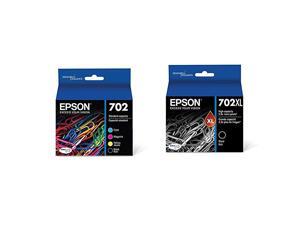 T702120BCS DURABrite Ultra Black and Color Combo Pack Standard Capacity Cartridge Ink amp T702XL120S DURABrite Ultra Black High Capacity Cartridge Ink T702120BCS DURABrite Ultra Black and Color Combo Pack Standard Capacity Cartridge Ink amp T702XL120S DURABrite Ultra Black High Capacity Cartridge Ink