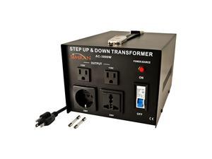 AC-3000 Voltage Power Converter Step up Down Transformer 110 Volt 220 Volt, 3000 Watt, Black