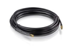 Low Loss RPSMA Male to RPSMA Female Antenna Cable 6 m 196 ft 30 dB Max Signal Loss TEWL106 black Low Loss RPSMA Male to RPSMA Female Antenna Cable 6 m 196 ft 30 dB Max Signal Loss TEWL106 black