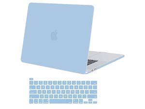 Compatible with MacBook Pro 16 inch Case 2020 2019 Release A2141 with Touch Bar Touch ID Ultra Slim Protective Plastic Hard Shell Case Keyboard Cover Skin Airy Blue