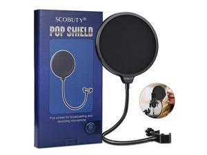 Filter Mic Filter WindscreenSwivel with Double Layer Sound Shield Guard Windscreen for Mic With Flexible 360° Gooseneck and Metal Stabilizing Filter Mic Filter WindscreenSwivel with Double Layer Sound Shield Guard Windscreen for Mic With Flexible 360° Gooseneck and Metal Stabilizing