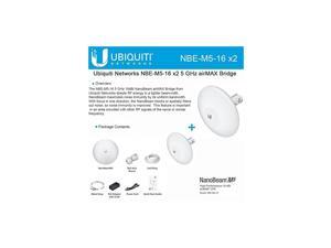 NBEM516 2PACK 5GHz NanoBeam M5 16dBi airMAX Bridge NBEM516 2PACK 5GHz NanoBeam M5 16dBi airMAX Bridge