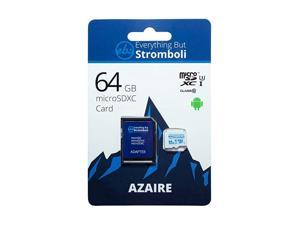 64GB Azaire MicroSD Memory Card Plus Adapter Works with Samsung Galaxy Phones A Series A10, A10e, A20, A30, A50 Speed Class 10, U3, UHS-1, TF 64G Micro SDXC Card