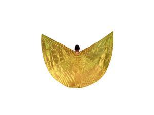 Isis Wing Belly Dance Light Up Wing Party Club Wear with Flexible Sticks for WomenGirlsGolden