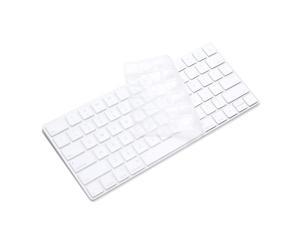 ProElife Ultra Thin Silicone Keyboard Protector Cover Skin for Apple iMac Magic Keyboard & Magic Keyboard 2 U.S Layout White MLA22L/A-A1644, 2015 2016 Released Without Numeric Keypad 