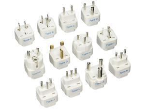 Ceptics GP-12PK International Travel Worldwide Grounded Universal Plug Adapter Set, 12 Pieces Ceptics GP-12PK International Travel Worldwide Grounded Universal Plug Adapter Set, 12 Pieces