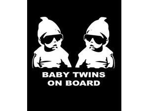 Baby Twins On Board Baby Carlos Funny Decal Vinyl Sticker|Cars Trucks Vans Walls Laptop| White |7 x 5.5 in|CCI1181 Baby Twins On Board Baby Carlos Funny Decal Vinyl Sticker|Cars Trucks Vans Walls Laptop| White |7 x 5.5 in|CCI1181