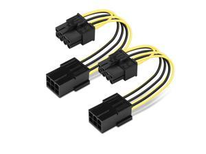 2 Pack 6-Pin PCIe to 8-Pin PCIe Adapter Power Cable - 4 Inches 2 Pack 6-Pin PCIe to 8-Pin PCIe Adapter Power Cable - 4 Inches