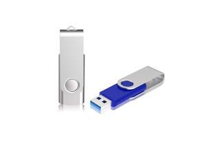 KEATHY 2 Pack 128GB USB 3.0 Flash Drive Swivel Thumb Drives Data Storage Memory Stick Pen Drives (Mixcolors: Blue Silver) KEATHY 2 Pack 128GB USB 3.0 Flash Drive Swivel Thumb Drives Data Storage Memory Stick Pen Drives (Mixcolors: Blue Silver)