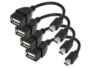 13cm Black Wblue Computer Accessories Mini USB Female to Micro USB Male Cable Adapter Length