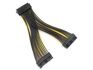 24P 20+4 Pin Dual PSU Power Supply Cable 18AWG 20cm ATX Motherboard Mainboard Adapter Connector Cable Mining Extension Cable 24P 20+4 Pin Dual PSU Power Supply Cable 18AWG 20cm ATX Motherboard Mainboard Adapter Connector Cable Mining Extension Cable