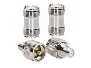 2PCS SO239 UHF Female to Female adapter Wi-Fi Radios External Antenna TM SO-239 Connector with Panel Coaxial cable RF Coaxial Coax Adapter for Antennas Eagles 4 Holes Wireless LAN Devices
