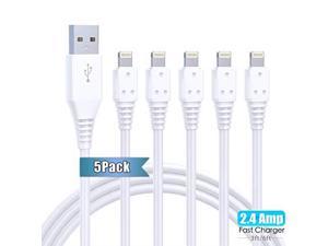 iPhone Charger 5Pack 3FTLightning Cable  iPhone Cable 3 FT iPhone Cord Sync USB Fast Charging Compatible with iPhone 1111 ProPro MaxXXS MaxXR88 Plus77 Plus66 PlusiPadiPod White